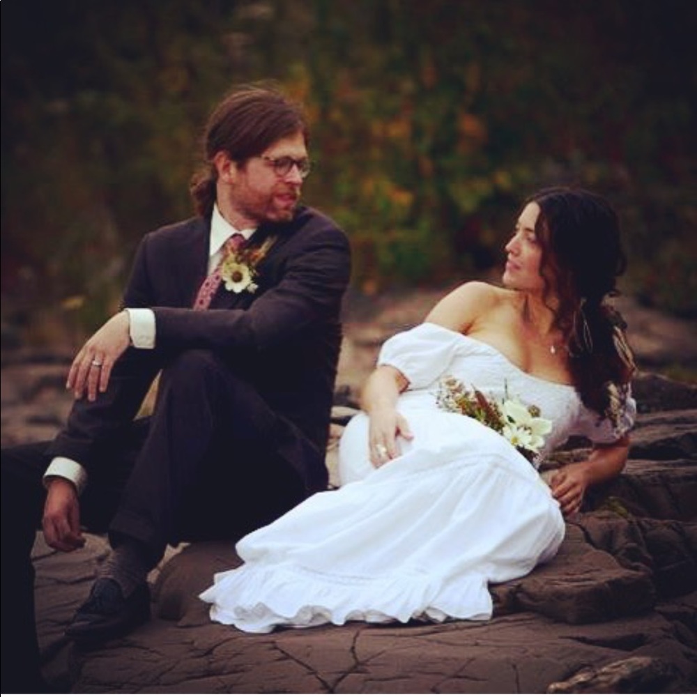 Mexican wedding dress Embroidered Boho Maxi Dress